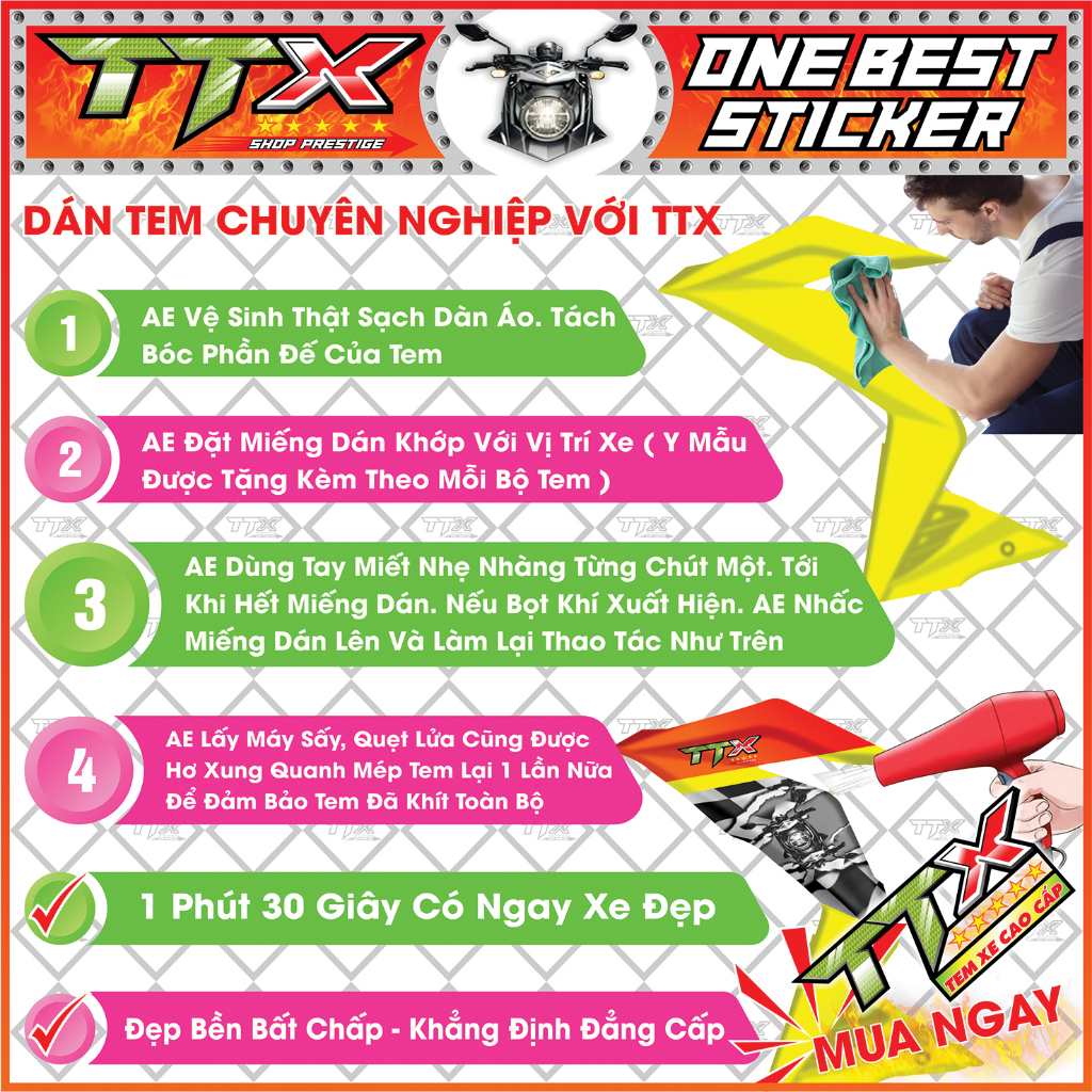 Tem Xe RS150 Winner V1 Mẫu 2023 Màu Đỏ Đen Cao Cấp 3 Lớp In 100% Công Nghệ Nhật - Mã