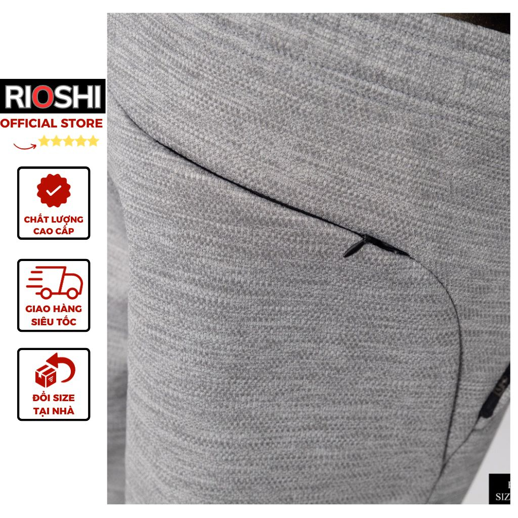 Bộ nỉ thể thao nam kéo khoá cao cấp dày dặn hàng hiệu Rioshi RD889 - Set bộ thu đông nam dài tay 2023 Hàng Xuất Dư
