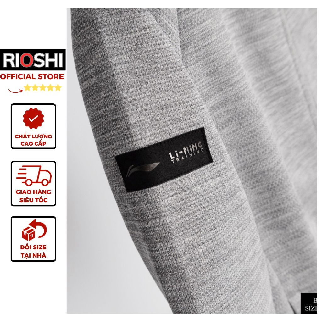 Bộ nỉ thể thao nam kéo khoá cao cấp dày dặn hàng hiệu Rioshi RD889 - Set bộ thu đông nam dài tay 2023 Hàng Xuất Dư