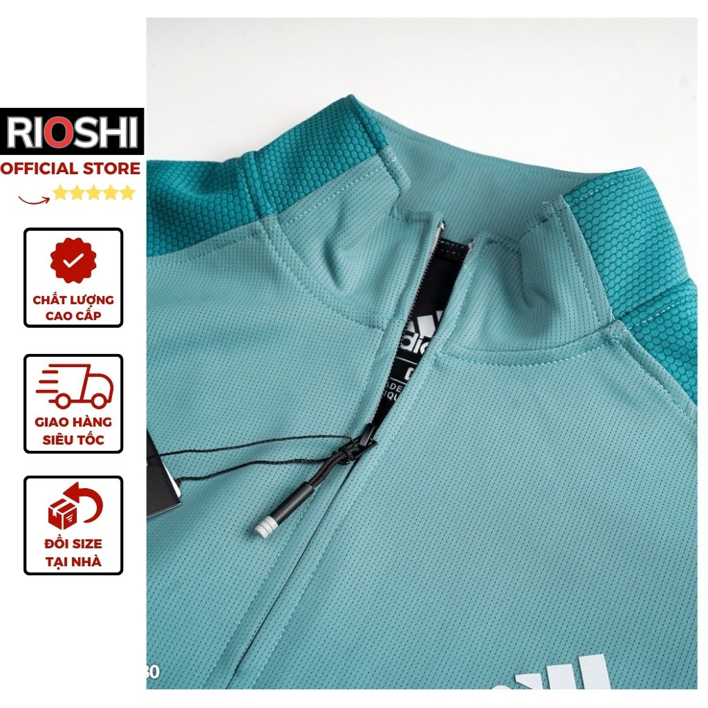 Bộ nỉ thể thao nam kéo khoá cao cấp dày dặn hàng hiệu Rioshi RD3080 - Set bộ thu đông nam dài tay 2023 Hàng Xuất Dư