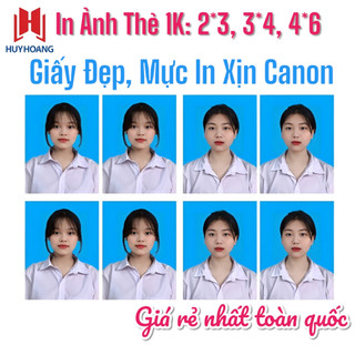 In Ảnh Thẻ Kích Cỡ 2x3, 3x4, 4x6 Chất Lượng Cao, Sắc Nét, Mực Chính Hãng Canon (Giá/1 Ảnh), Giao Nhanh