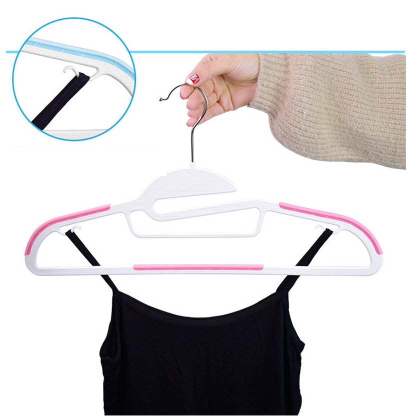 Móc treo quần áo chống trượt, mắc áo gia dụng treo đồ đa năng, chất liệu nhựa dẻo bền nhẹ, móc treo inox xoay 360 độ