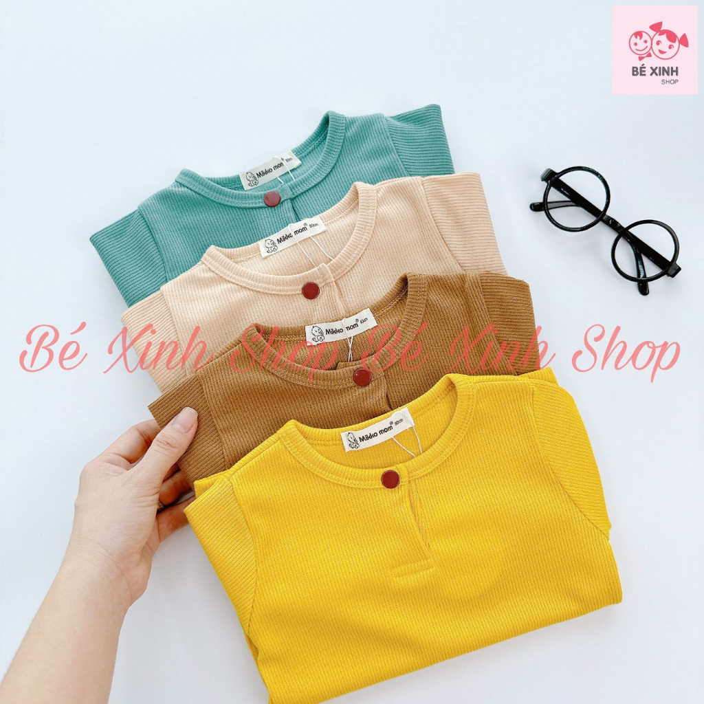 Bộ gân tăm thun tăm cho bé gái bé trai dài tay 6-17kg  Quần áo mùa thu đông gân thun tăm cho bé gái trai