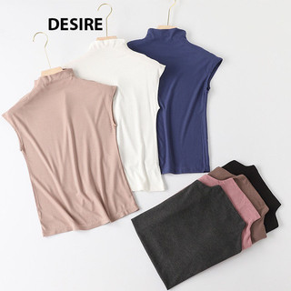 Áo thun cổ lọ ngắn tay thun modal gân mềm desire a112