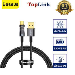 Cáp Sạc Tự Ngắt Siêu Nhanh 100w USB to Type-C Baseus Gen2 Auto Power-Off Có Đèn Led Báo Hiệu Cho Huawei Honor - TopLink