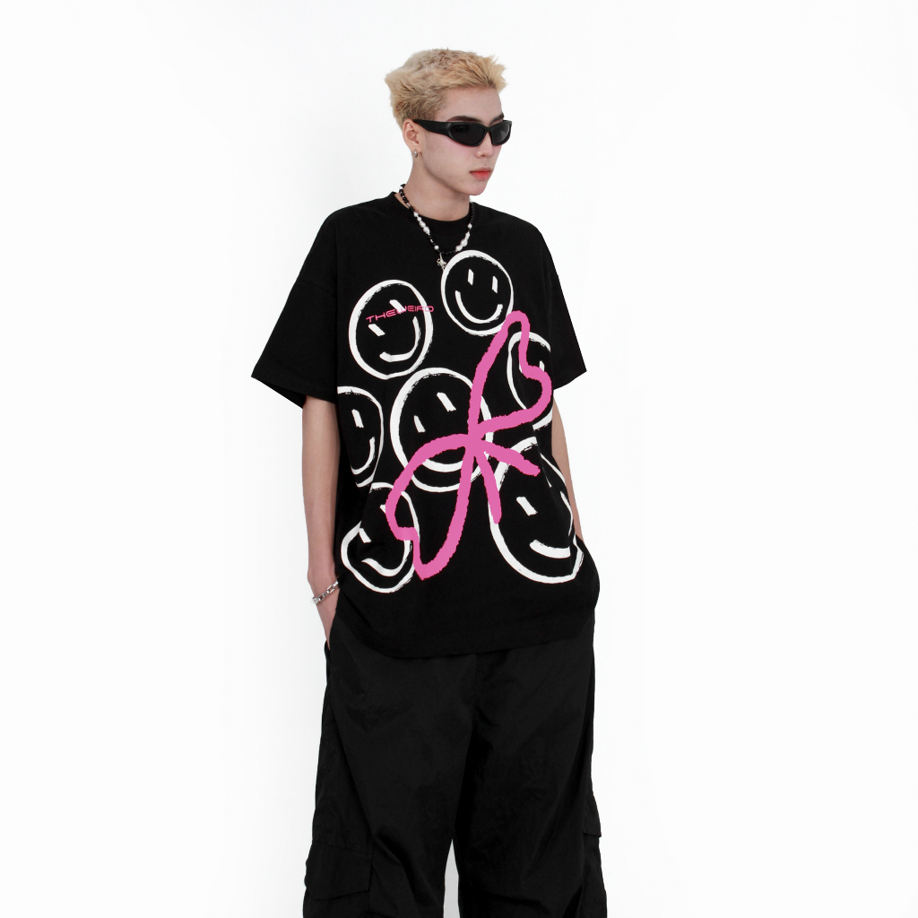 LOCAL BRAND Áo thun The Weird Phong Cách Unisex Form Rộng ATK784
