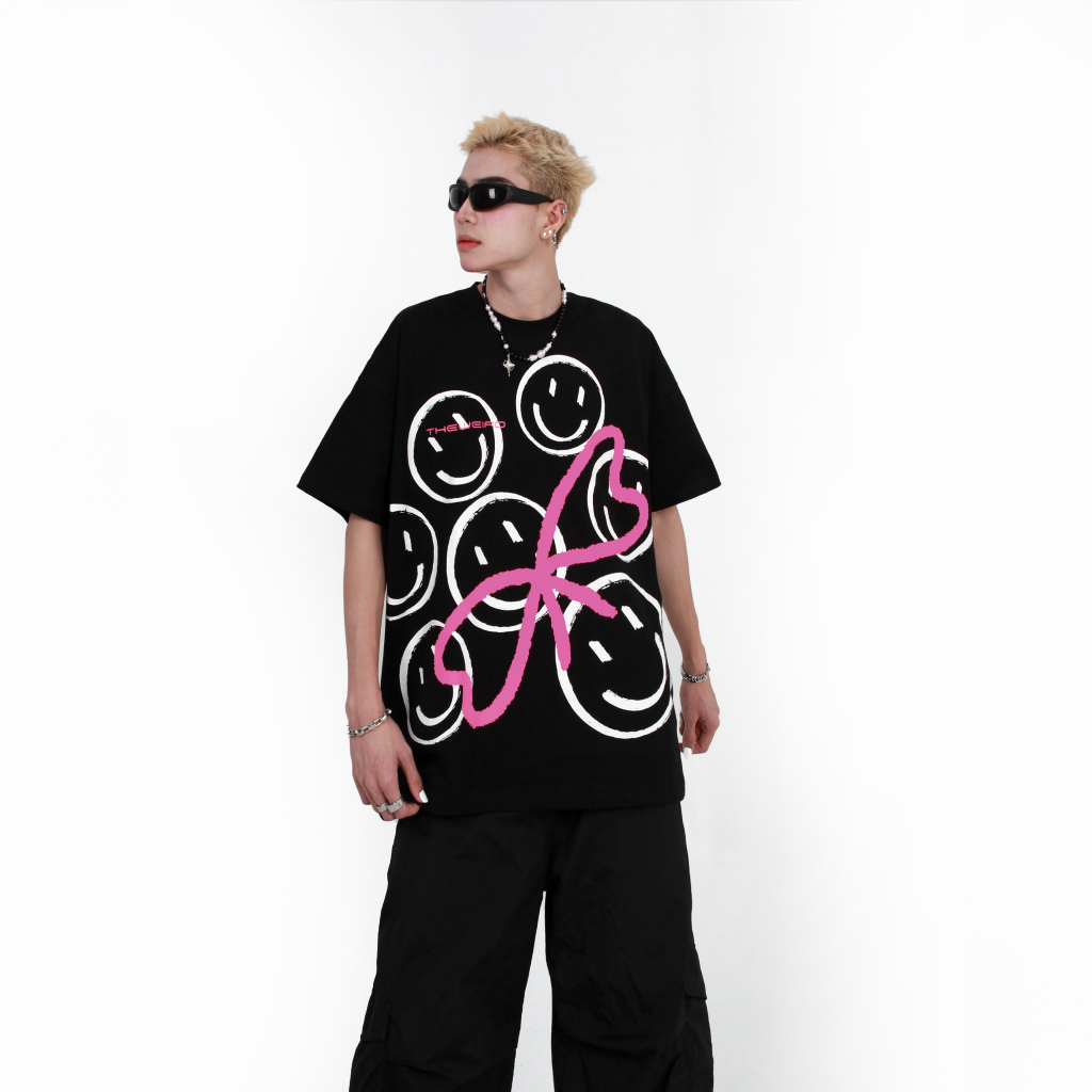 LOCAL BRAND Áo thun The Weird Phong Cách Unisex Form Rộng ATK784
