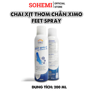 Xịt thơm chân Ximo 200ml giúp khử mùi hôi chân và khử mùi giày ngăn tiết mồ hôi và vi khuẩn gây mùi