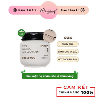 Mặt Nạ Đất Sét Tro Núi Lửa Innisfree Super Volcanic Pore Clay Mask 2X hút dầu thừa, làm sạch sâu se khít lỗ chân lông