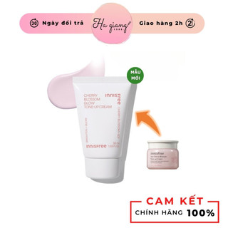 Kem Dưỡng Innisfree Cherry Blossom Glow Tone Up Cream + B3 50ml Jelly Cream (50ml), Kem dưỡng trắng da hoa anh đào Innis