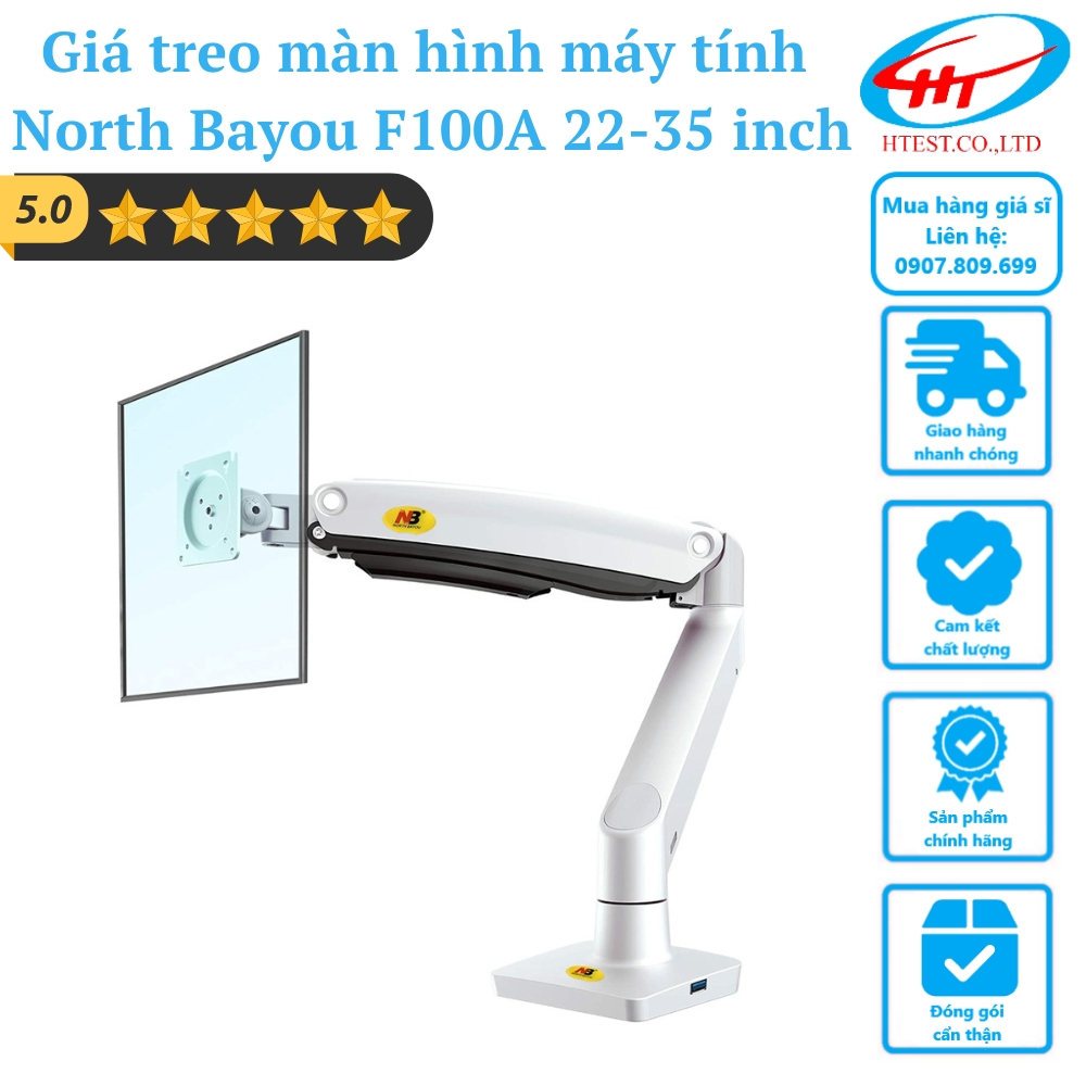 Giá treo màn hình LCD Arm màn hình đa năng North Bayou NB cho màn 10 - 40 inch