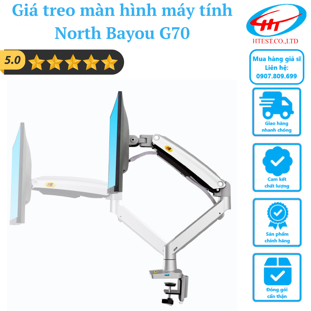 Giá treo màn hình LCD Arm màn hình đa năng North Bayou NB cho màn 10 - 40 inch