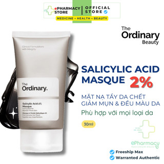 The Ordinary Salicylic Acid 2% Masque Mặt nạ tẩy da chết từ than & đất sét giảm mụn & đều màu da 50ml