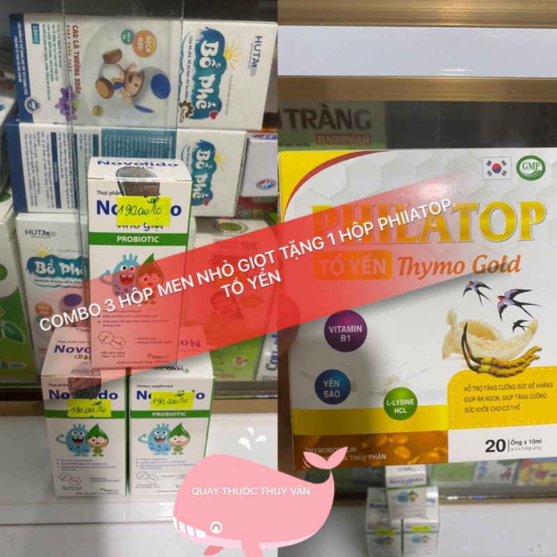 COMBO 3 HỘP MEN NHỎ GIỌT TẶNG 1 HỘP PHILATOP YẾN SÀO