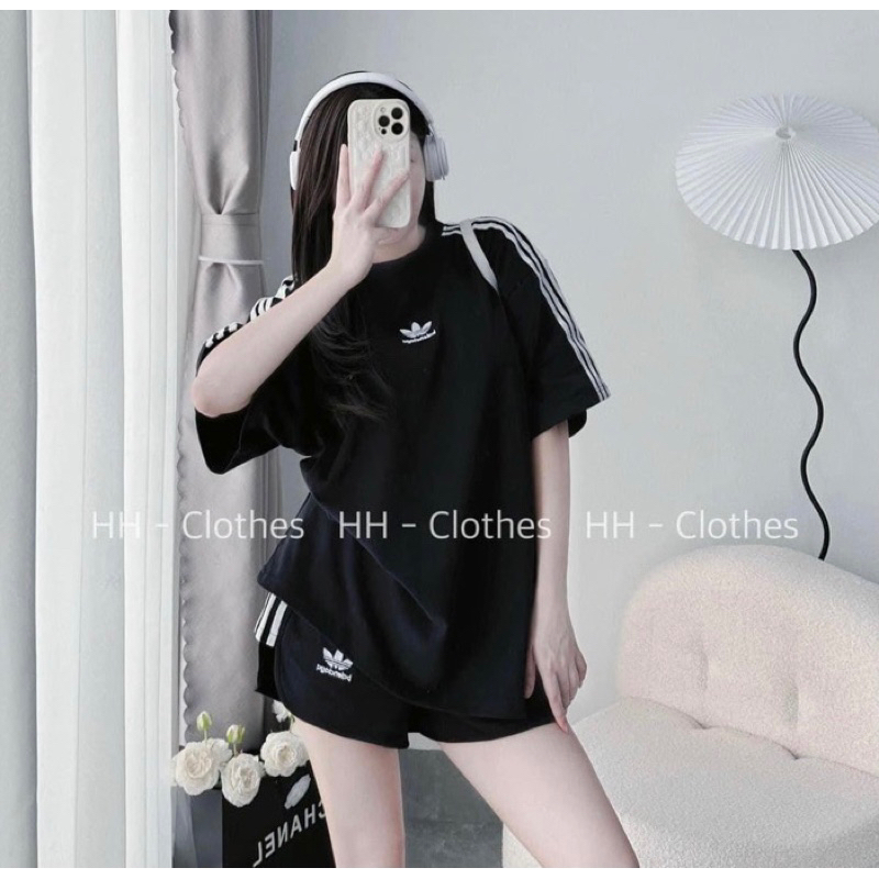 Set Bộ đồ Cộc Thể Thao Add Trắng Đen Dập Thêu logo MaM
