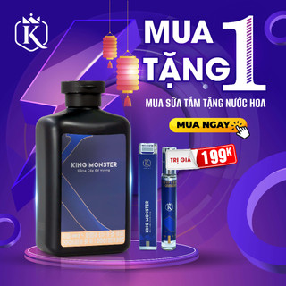 Sữa tắm gội hương nước hoa cao cấp KING MONSTER 3 in 1 350ml