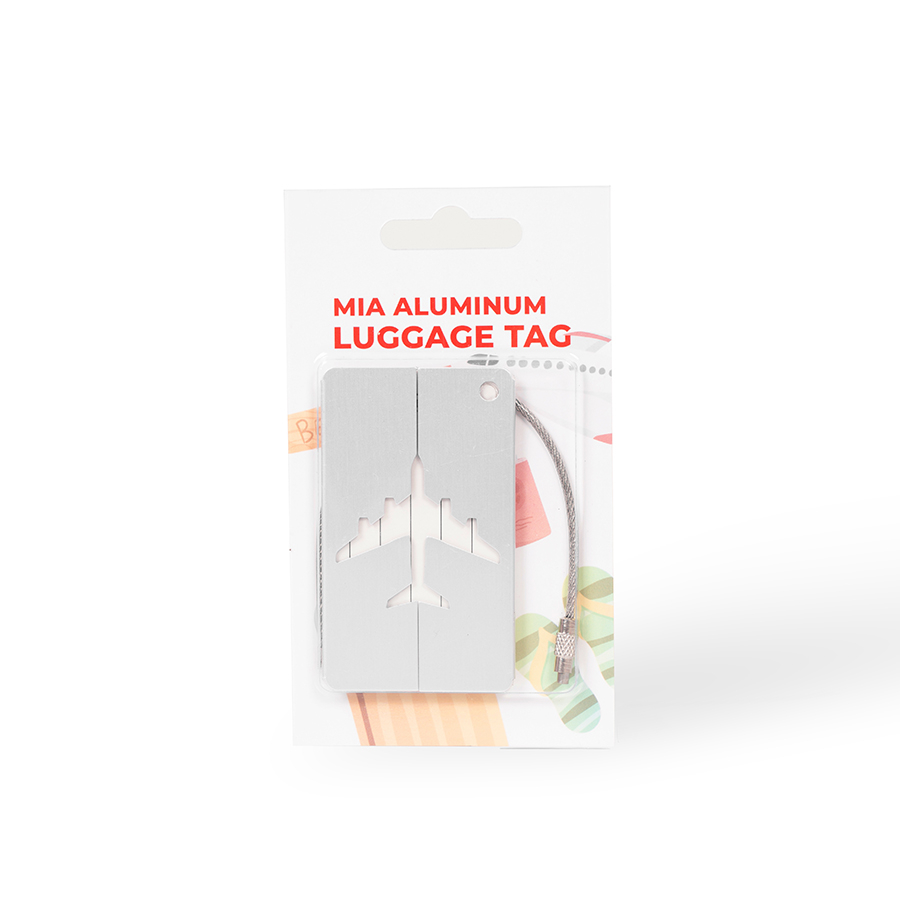 Thẻ treo hành lý vali du lịch Mia Aluminum Luggage Tag S Silver chống thất lạc