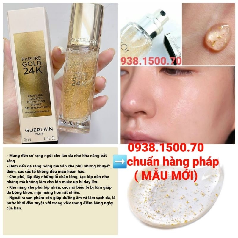 KEM LÓT TINH CHẤT VÀNG Guerlain Parure Gold 24K Radiance Booster Perfection Primer 24H Hydration 35ml ❌MẪU MỚI