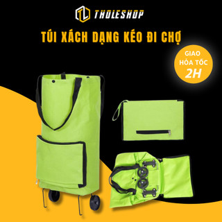 Túi Kéo - Túi Xách Đi Chợ, Giỏ Đựng Đồ Đi Siêu Thị Có Bánh Xe Kéo Tiện Lợi 4011