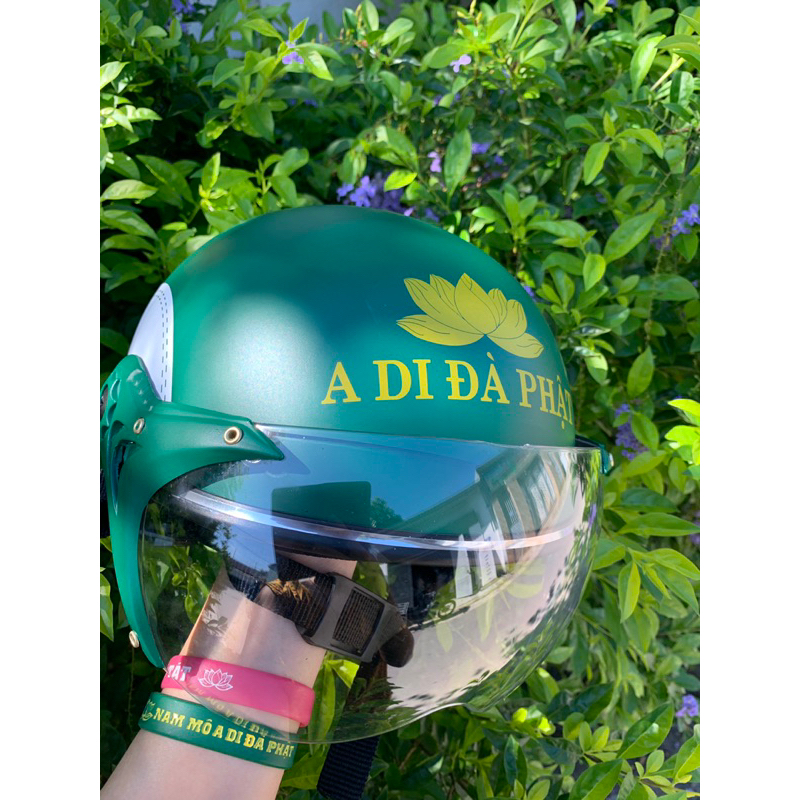 MŨ BẢO HIỂM A DI ĐÀ PHẬT CÓ KÍNH