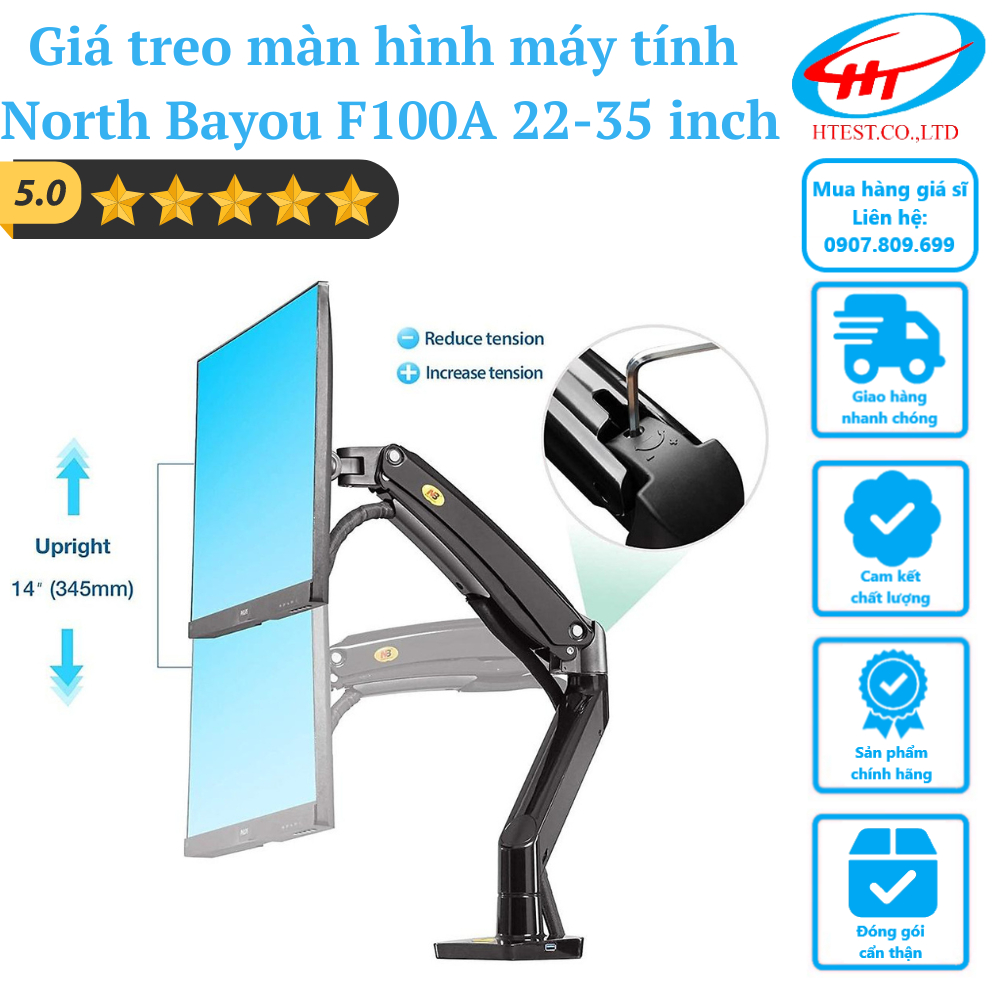 Giá treo màn hình LCD Arm màn hình đa năng North Bayou NB cho màn 10 - 40 inch