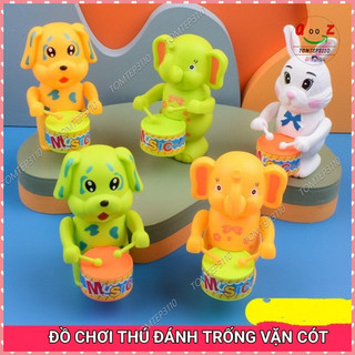 Đồ Chơi Thỏ Đánh Trống Vặn Cót, Các Con Vật Gõ Trống Lên Dây Cót Vui Nhộn Cho Bé