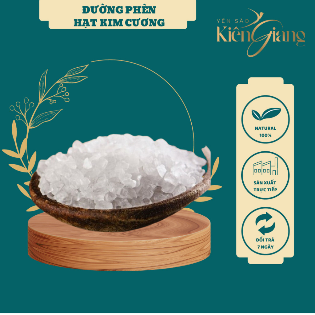 50gr Đường Phèn hạt kim cương tinh luyện - YẾN SÀO KIẾN GIANG