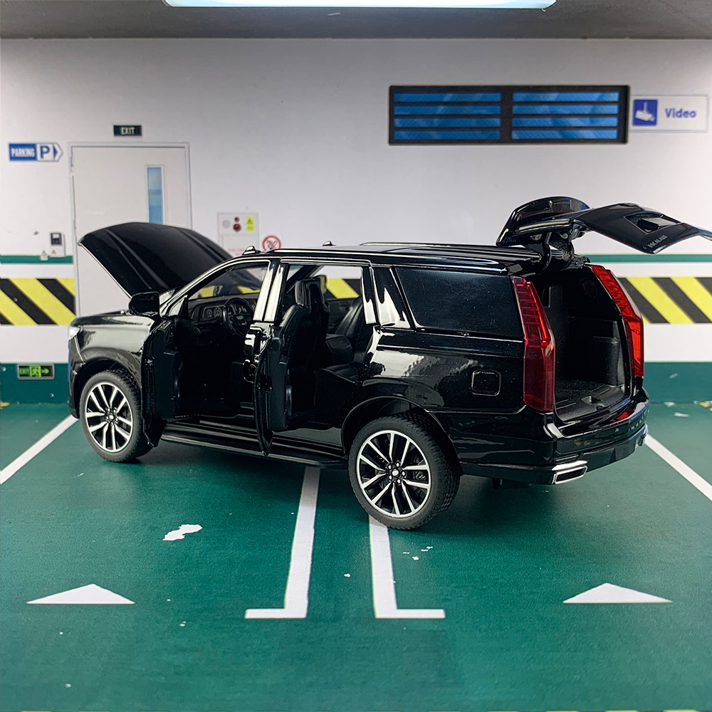 Mô hình xe Cadillac Escalade tỉ lệ 1:32 Sheng Run kèm đế trưng bày