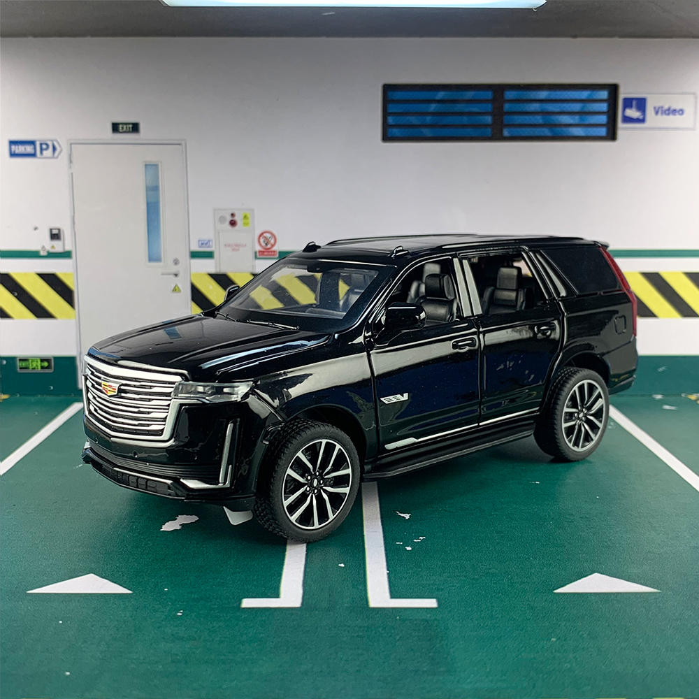 Mô hình xe Cadillac Escalade tỉ lệ 1:32 Sheng Run kèm đế trưng bày