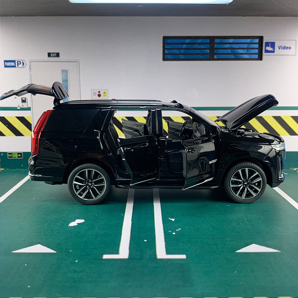 Mô hình xe Cadillac Escalade tỉ lệ 1:32 Sheng Run kèm đế trưng bày