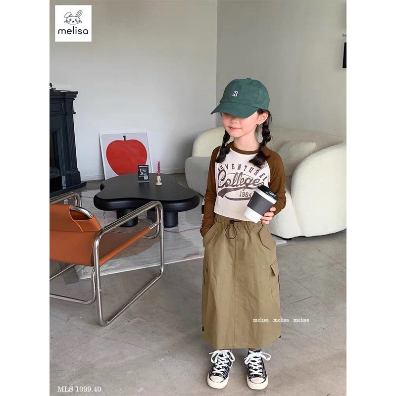 Set áo thun chân váy túi hộp Melisa
