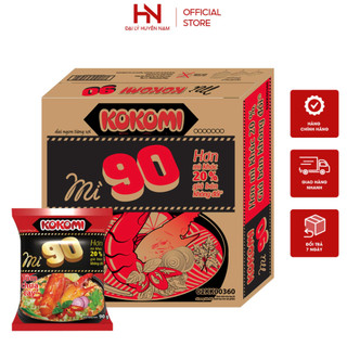 Thùng mì kokomi 90g hương vị tôm chua cay hàng có sẵn date mới thùng 30 gói
