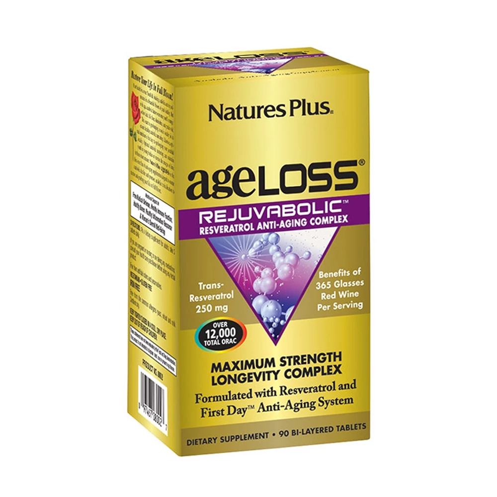 Viên Uống Đẹp Da Nature's Plus Ageloss Rejuvabolic Giúp Chống Lão Hoá, Trẻ Hoá Toàn Bộ Cơ Thể (Hộp 90 Viên)