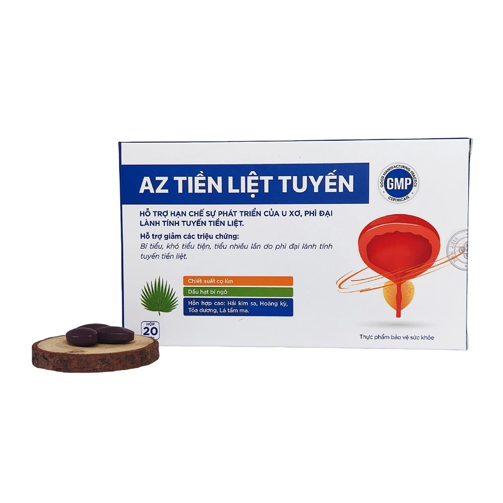 AZ Tiền Liệt Tuyến - Hỗ Trợ Hạn Chế Sự Phát Triển Của U Xơ Tuyến Tiền Liệt (Hộp 20 Viên)