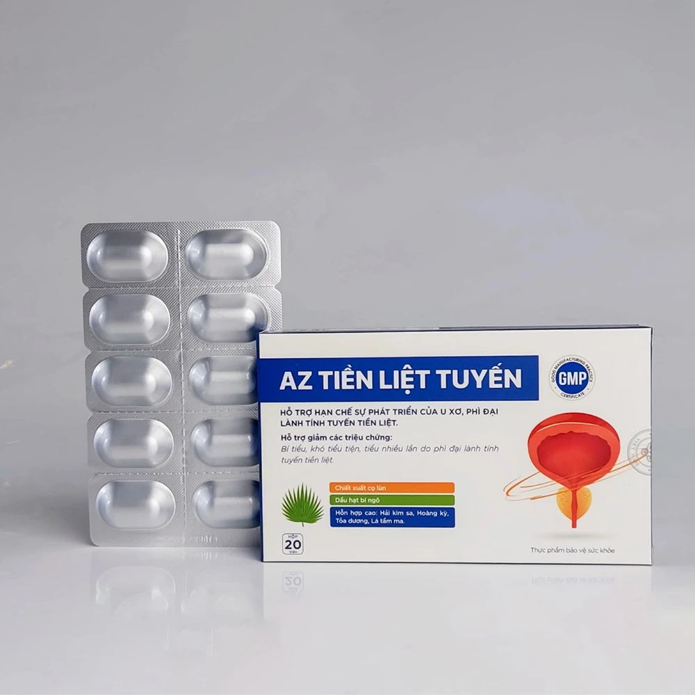 AZ Tiền Liệt Tuyến - Hỗ Trợ Hạn Chế Sự Phát Triển Của U Xơ Tuyến Tiền Liệt (Hộp 20 Viên)