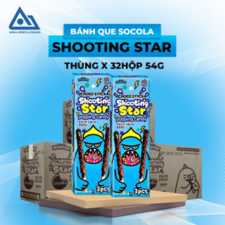 Bánh que sô cô la Shooting Star - Thùng 32 hộp 54g Sweet Monster Choco Stick Shooting Star Popping Candy An Gia Sweets