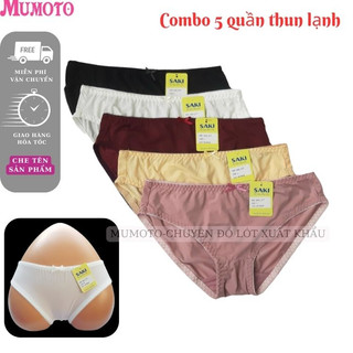 Combo 5 quần lót nữ thun lạnh trơn mềm mát thấm hút mồ hôi - SK377