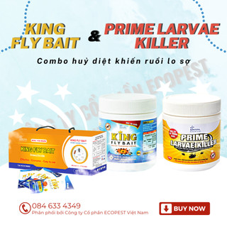 Combo huỷ diệt khiến ruồi sợ hãi - King Fly Bait & Prime Larvae Killer