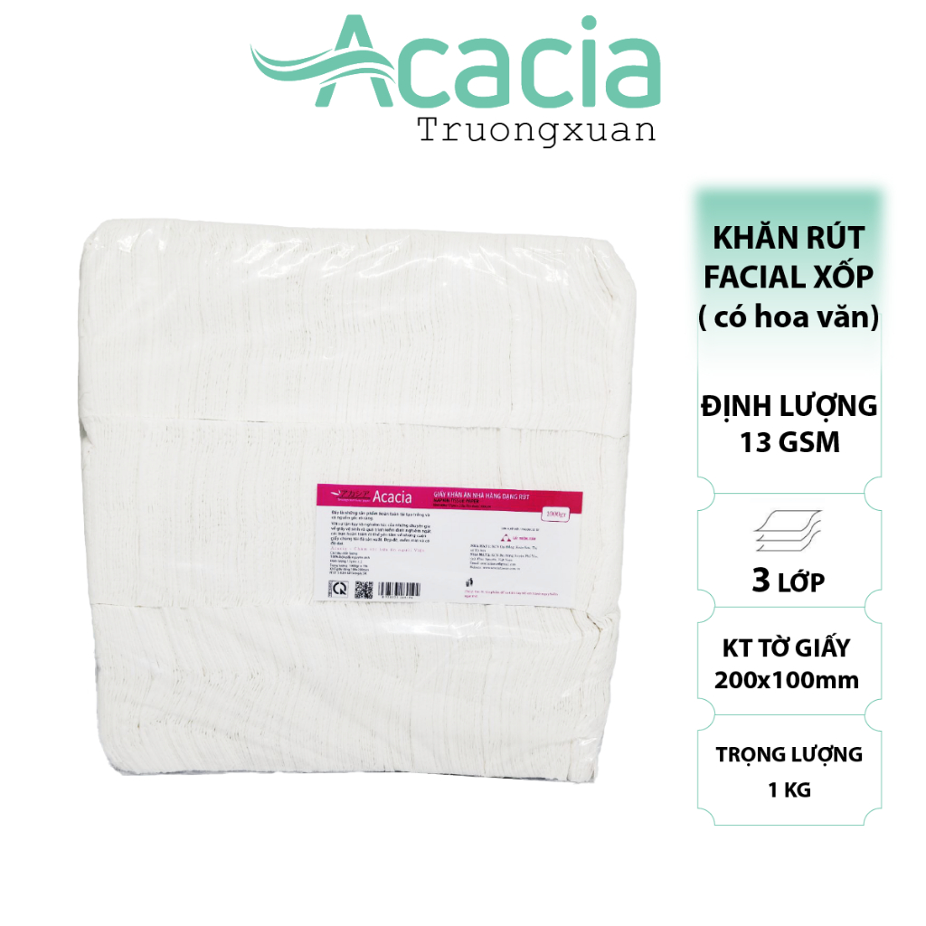 Giấy rút xốp Acacia 1 kg dùng cho nhà hàng, khách sạn siêu tiết kiệm