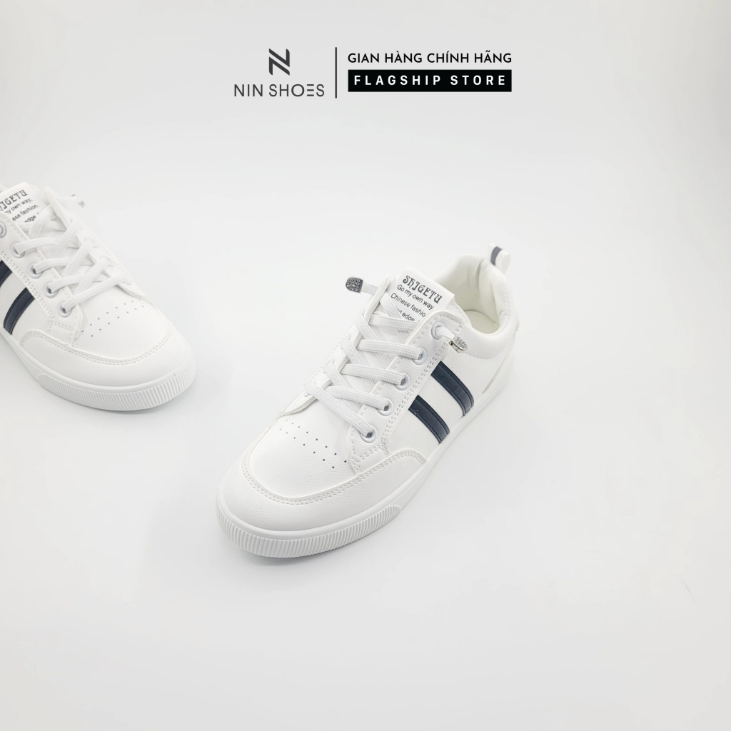 Giày thể thao nữ slipon - Giày thể thao Nin shoes 1 phân đế bằng hai vạch siêu xinh êm chân