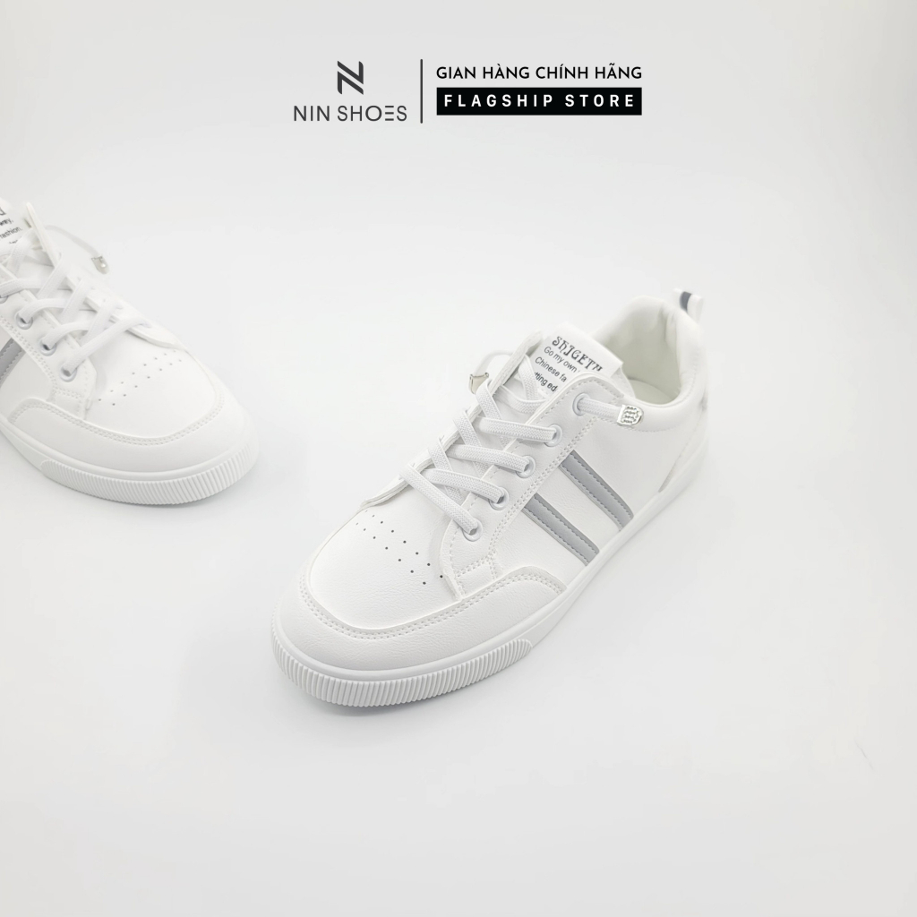 Giày thể thao nữ slipon - Giày thể thao Nin shoes 1 phân đế bằng hai vạch siêu xinh êm chân