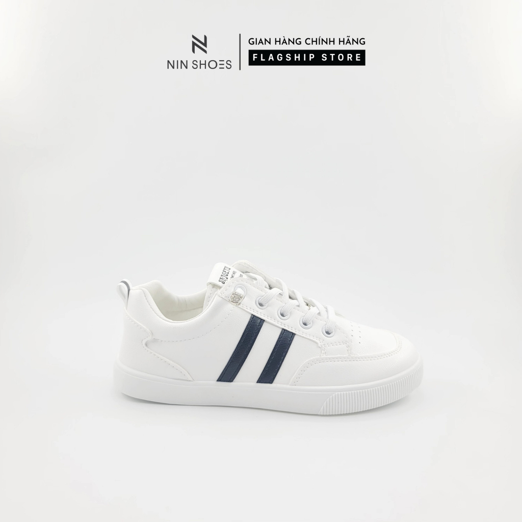 Giày thể thao nữ slipon - Giày thể thao Nin shoes 1 phân đế bằng hai vạch siêu xinh êm chân
