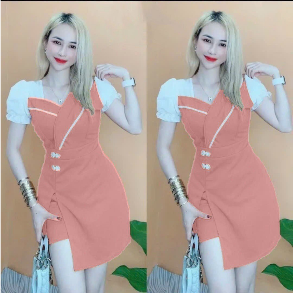SÉT ÁO PHÔM DÀI KÈM QUẦN ĐÙI-SIÊU HOT.PHỐI TAY VẢI.AK03
