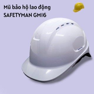 Mũ bảo hộ lao động safetyman gm16 màu trắng/vàng