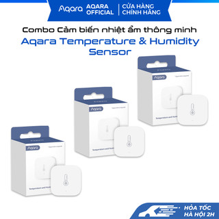 Combo Cảm biến nhiệt ẩm Aqara WSDCGQ11LM , Đo nhiệt độ, độ ẩm, áp suất không khí chính xác cao