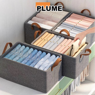 PLUME hộp vải đựng quần áo khung thép Hộp đựng đồ đa năng 26L Hộp đựng đồ gấp Kháng khuẩn và chống ẩm