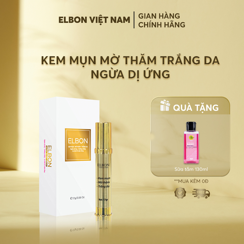 Kem Mụn – Mờ Thâm – Trắng Da Elbon, Ngăn ngừa mụn hiệu quả, Giảm mờ thâm, Da sáng khỏe