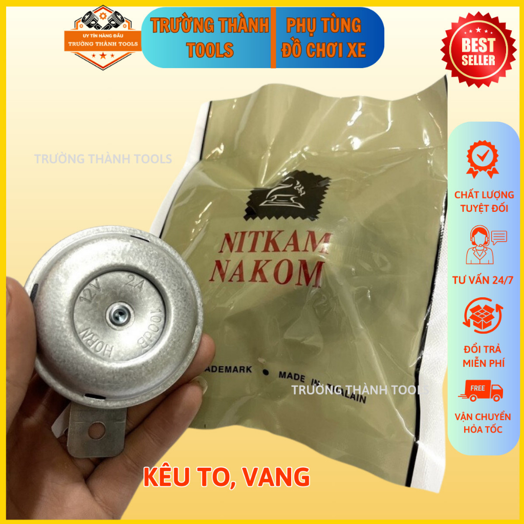 Còi xe máy, ô tô hàng Mitkam Makon Thái chính hãng, còi thái 12v - TRƯỜNG THÀNH TOOLS