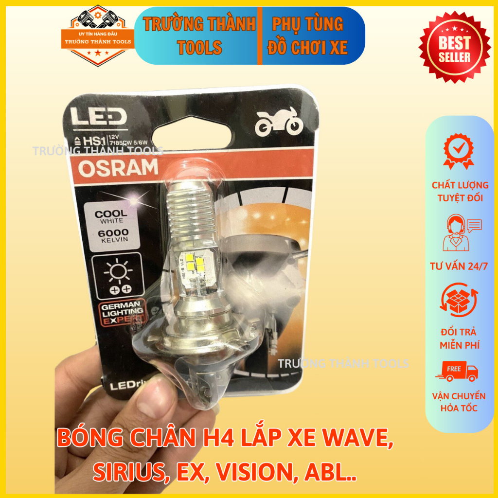 Bóng đèn pha Led Osram Chính Hãng Chân M5-H4 sáng gom-TRƯỜNG THÀNH TOOLS