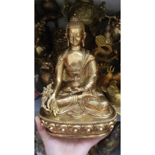 Tượng dược sư bằng đồng phật dược sư cao 22cm bằng đồng